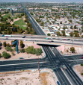 las vegas drone photo of freeway for construction