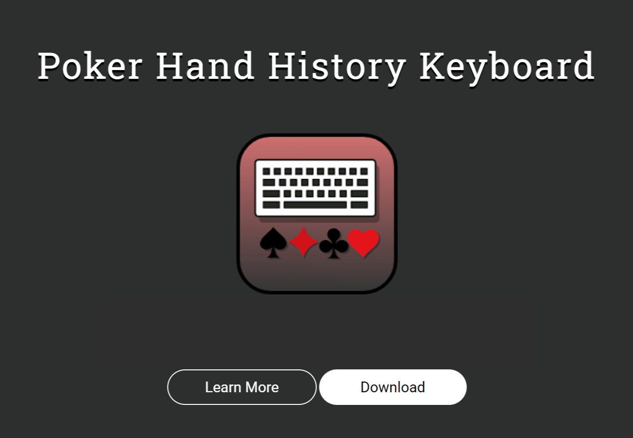 Poker Hand History Keyboard